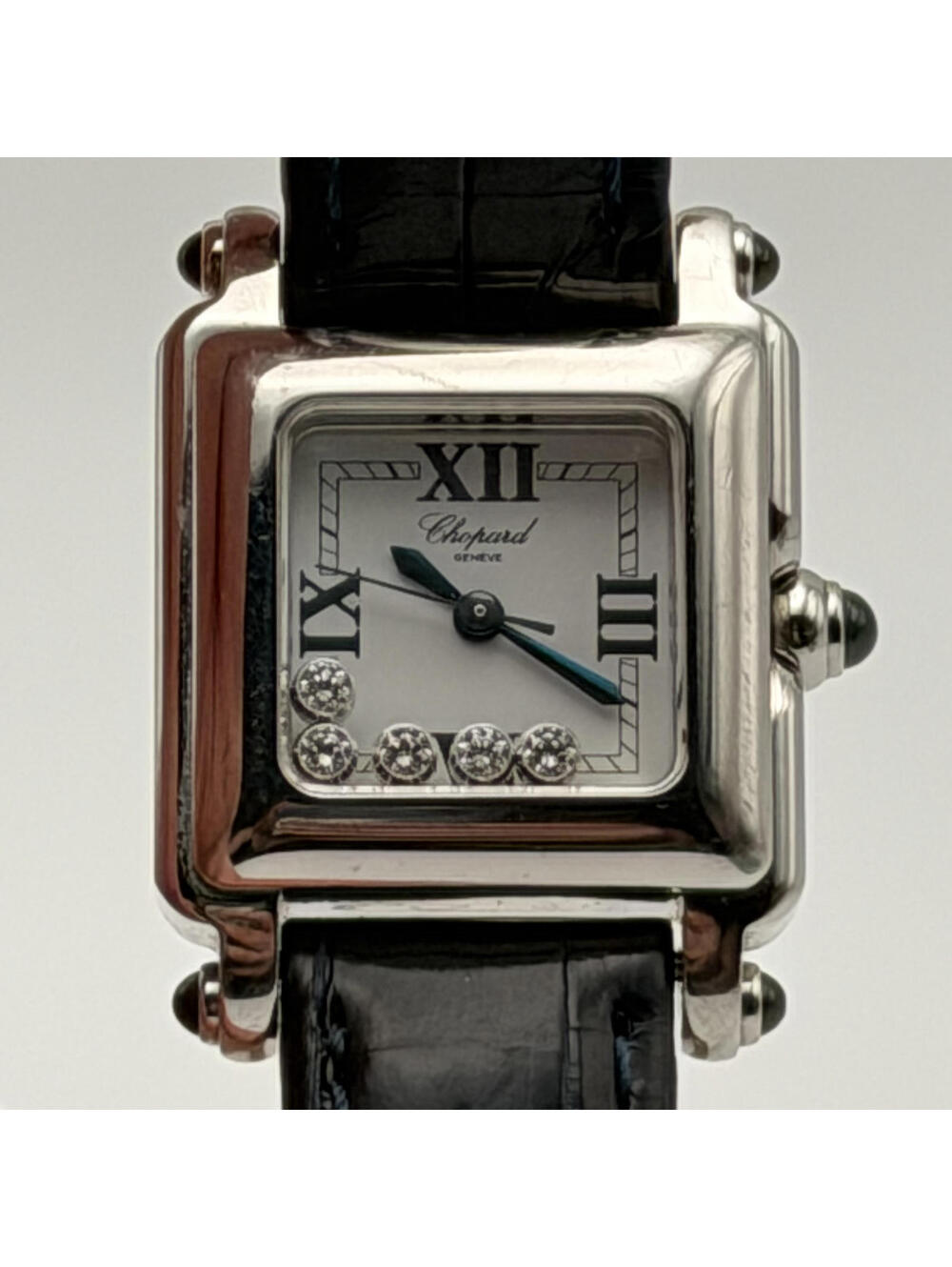 Chopard Happy Sport Diamond Square Watch – Stainless Steel – Swiss Made